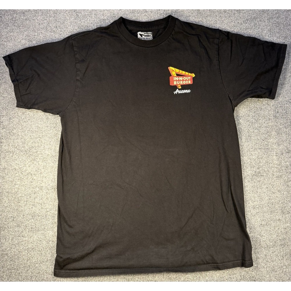 In N Out Burger Arizona Drive Thru Black T-Shirt Size L Route 66